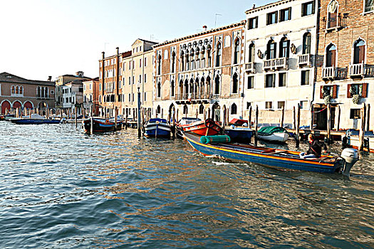 船,运河,大,威尼斯,意大利,欧洲