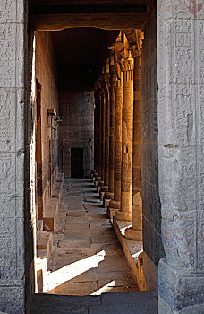 柱廊,菲莱岛,庙宇,埃及