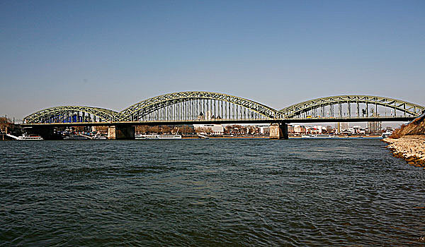 霍恩佐伦大桥,铁路桥,科隆,北莱茵-威斯特伐利亚,德国,欧洲