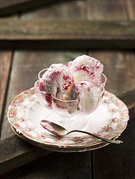 树莓酸奶,冰淇淋