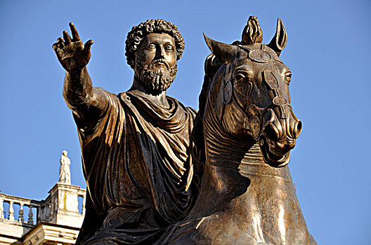 骑马,雕塑,广场,坎皮多利奥,首都,罗马,拉齐奥,意大利,欧洲