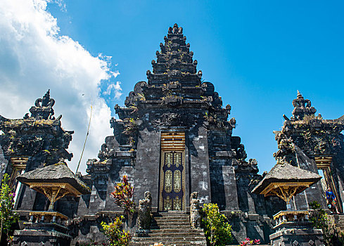 入口,门,庙宇,布撒基寺,巴厘岛,印度教,印度尼西亚,亚洲