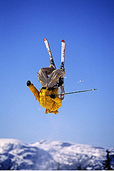 滑雪者,后空翻,不列颠哥伦比亚省,加拿大