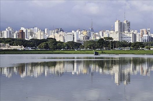 公园,高层建筑,圣保罗,巴西,南美