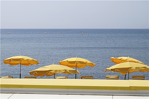 伞,海滩,戛纳,法国
