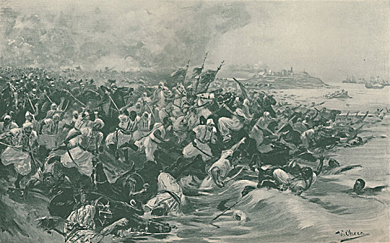 战斗,1896年,艺术家,未知
