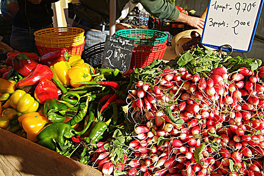 春季蔬菜,货摊,市场