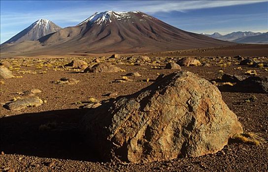 智利,干燥,火山地貌,看,火山