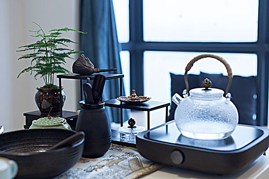 茶室,茶具,玻璃茶壶