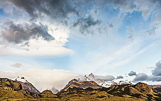 风景,山脉,洛斯格拉希亚雷斯国家公园,巴塔哥尼亚,阿根廷