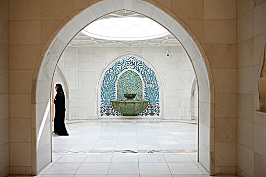阿联酋,阿布扎比,大清真寺,清洁,区域