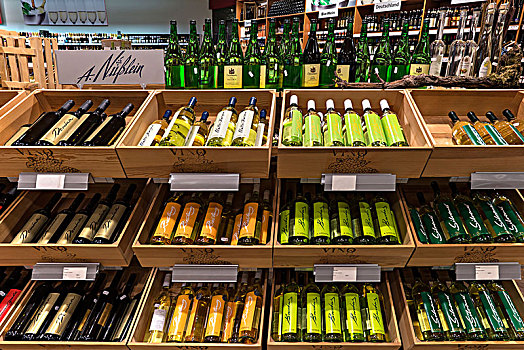 葡萄酒瓶,超市,德国,欧洲