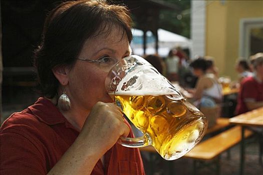 一升啤酒,啤酒坊,慕尼黑,巴伐利亚,德国,欧洲
