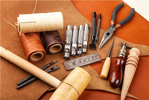 手制,皮革,工艺,工具
