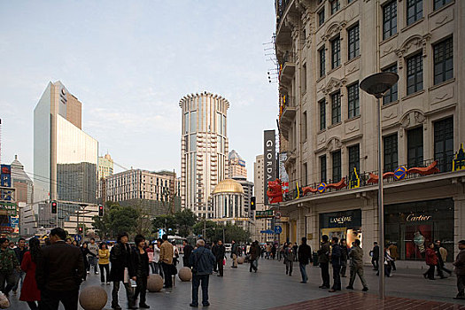 上海南京路步行街景观