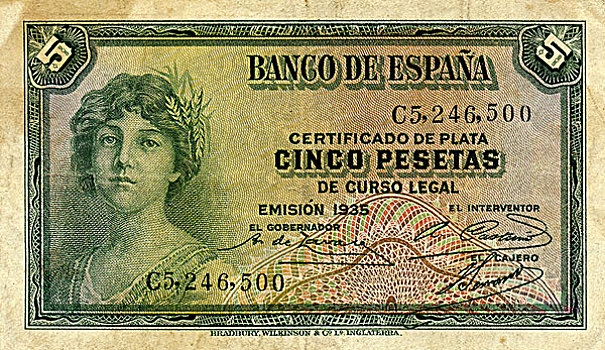 货币,西班牙,比塞塔
