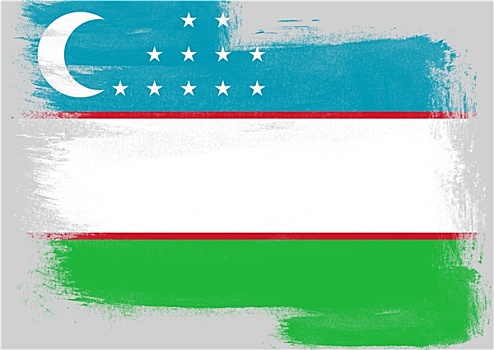 旗帜,乌兹别克斯坦,涂绘,画刷