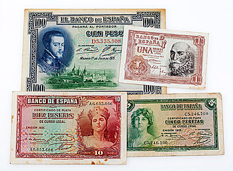 多样,历史,钞票,西班牙