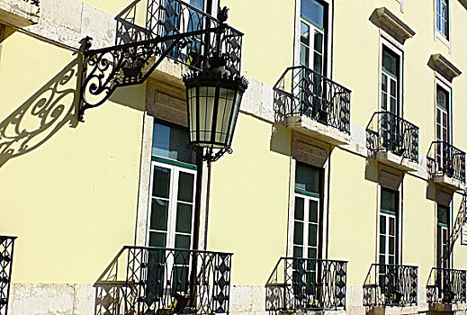 特写,老建筑,里斯本,葡萄牙