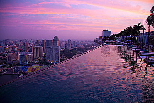 新加坡,码头,湾,沙,酒店,游泳池,日出,画廊