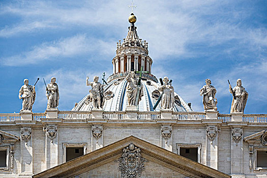 雕塑,高处,入口,大教堂,梵蒂冈城,罗马,意大利
