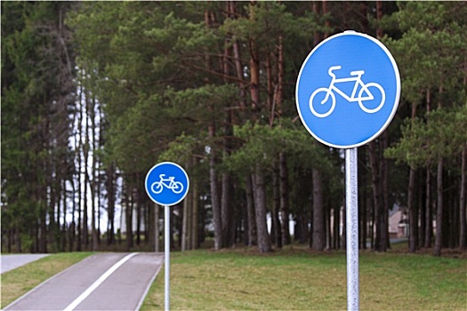 自行车道,标识,公园