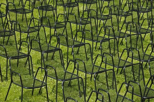 草地,许多,椅子