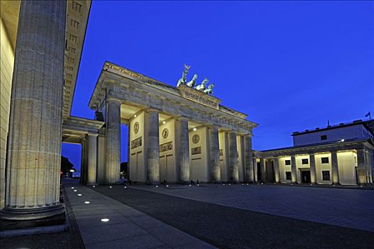 勃兰登堡门,早晨,柏林,德国,欧洲