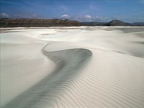 沙丘,靠近,南方,岸边,索科特拉岛,悬崖,远景