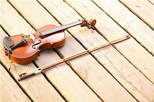 小提琴,木质,码头,音乐,概念