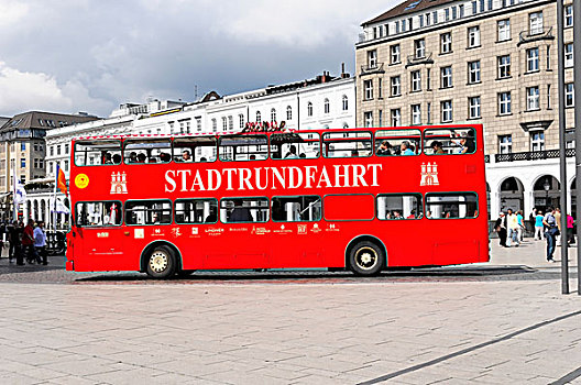 巴士,观光,旅游,城市,汉堡市,德国,欧洲