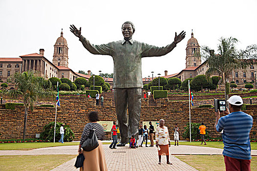 巨大,纳尔逊,雕塑,正面,联合,建筑,政府建筑,比勒陀利亚,南非,非洲