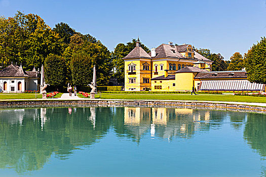 海尔布伦,宫殿,靠近,萨尔茨堡,萨尔茨堡州,奥地利,欧洲