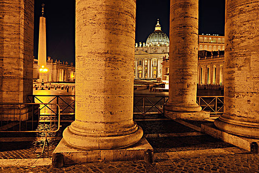 圣徒,大教堂,柱廊,广场,梵蒂冈城,罗马,意大利