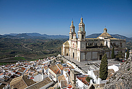 西班牙,奥维拉,教堂,围绕,乡村