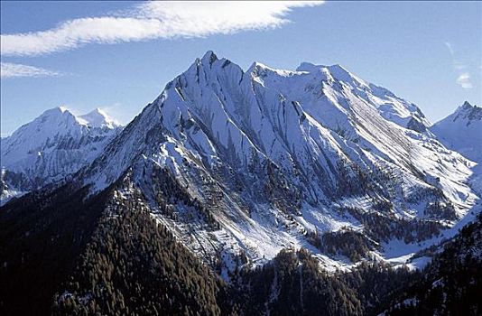 山,雪,顶峰,南蒂罗尔,意大利,欧洲