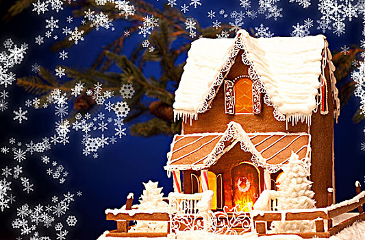 姜饼屋,上方,圣诞节,背景