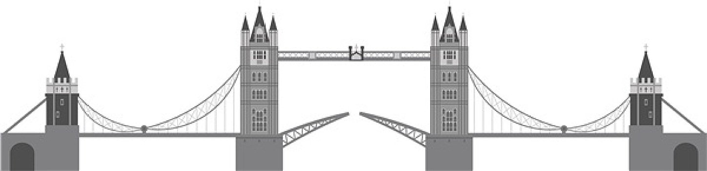 伦敦塔桥,插画