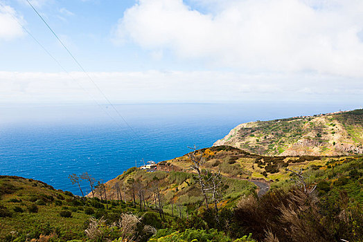 缆车站,悬崖,海岸,圣马利亚,脚,山,马德拉岛,葡萄牙,欧洲