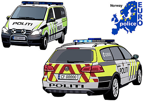 挪威,警车
