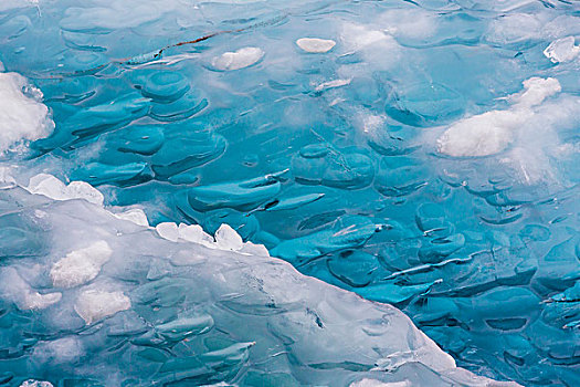 美国,阿拉斯加,冰河湾国家公园,特写,蓝色,冰,画廊