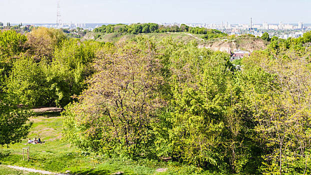 风景,城市,公园,基辅,春天