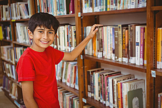 男孩,头像,选择,书本,图书馆