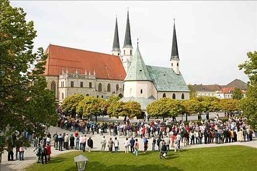 环绕,小教堂,上巴伐利亚,巴伐利亚,德国,欧洲