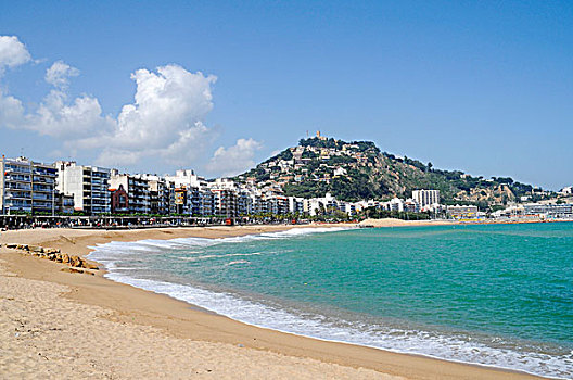 海滩,沿岸,乡村,白色海岸,加泰罗尼亚,西班牙,欧洲