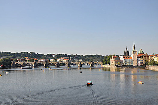 查理大桥,老城,布拉格,捷克共和国,欧洲