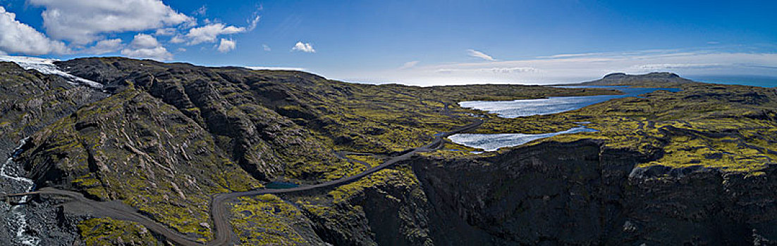 全景,落基山脉,天空,冰岛
