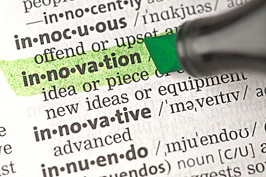 创新,定义,突显,绿色,字典