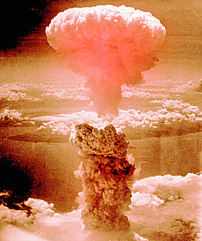 原子弹,爆炸,俯视,日本