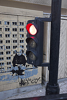 红色,红绿灯,勒阿弗尔,城市,周年纪念